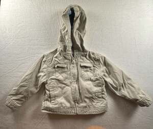George Boys Hooded Cotton Twill Jacket Sidewalk Khaki Size 24M